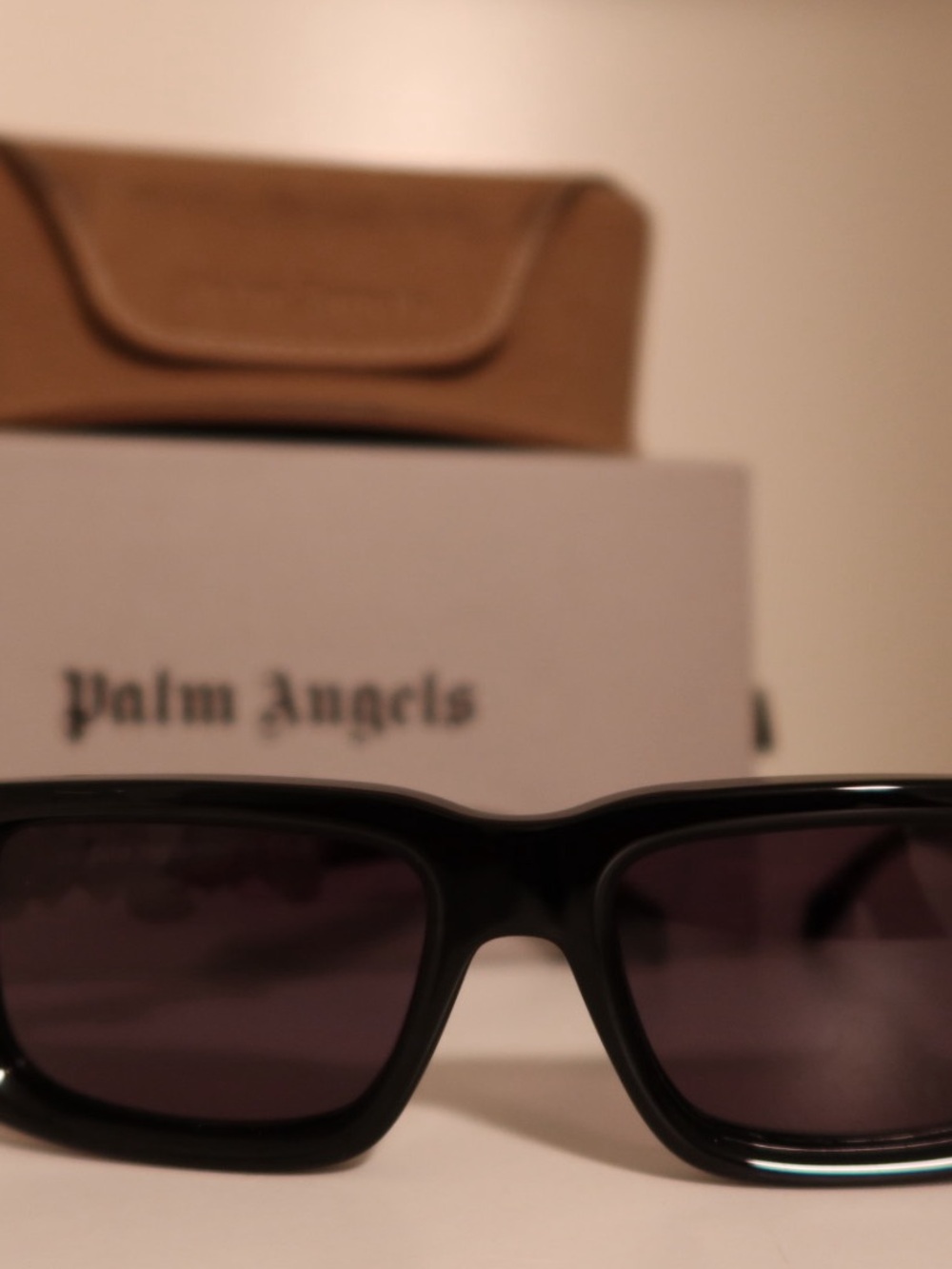 Palm Angels Black Sunglasses with Dark Purple Lenses